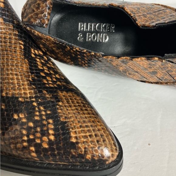 Bleecker & Bond Lydia Brown Snakeskin Ankle Bootie NWOT - Picture 7 of 8